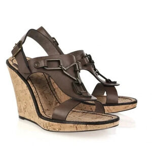 See By Chloe T Strap Leather Cork Wedges